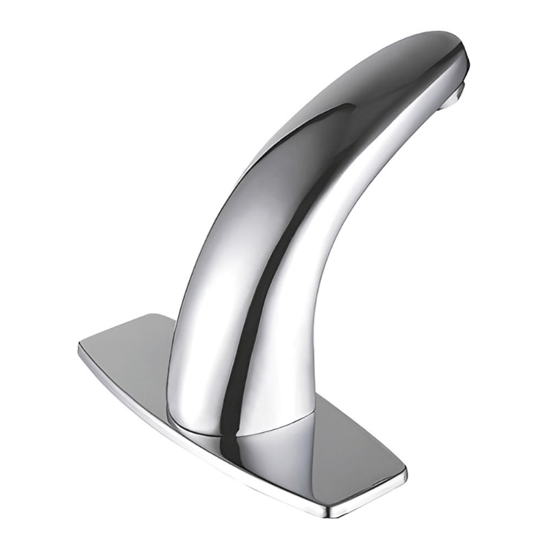 automatic sensor bathroom basin faucet with chrome finish and touchless water operation