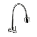 Stainless steel single line two gear 360 degree wall mounted vertical faucet