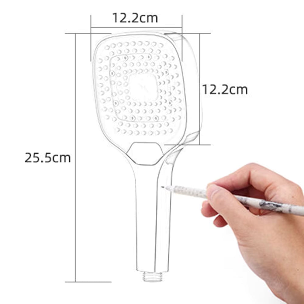 Chrome Hand Shower Set | Multi Function Shower Mode