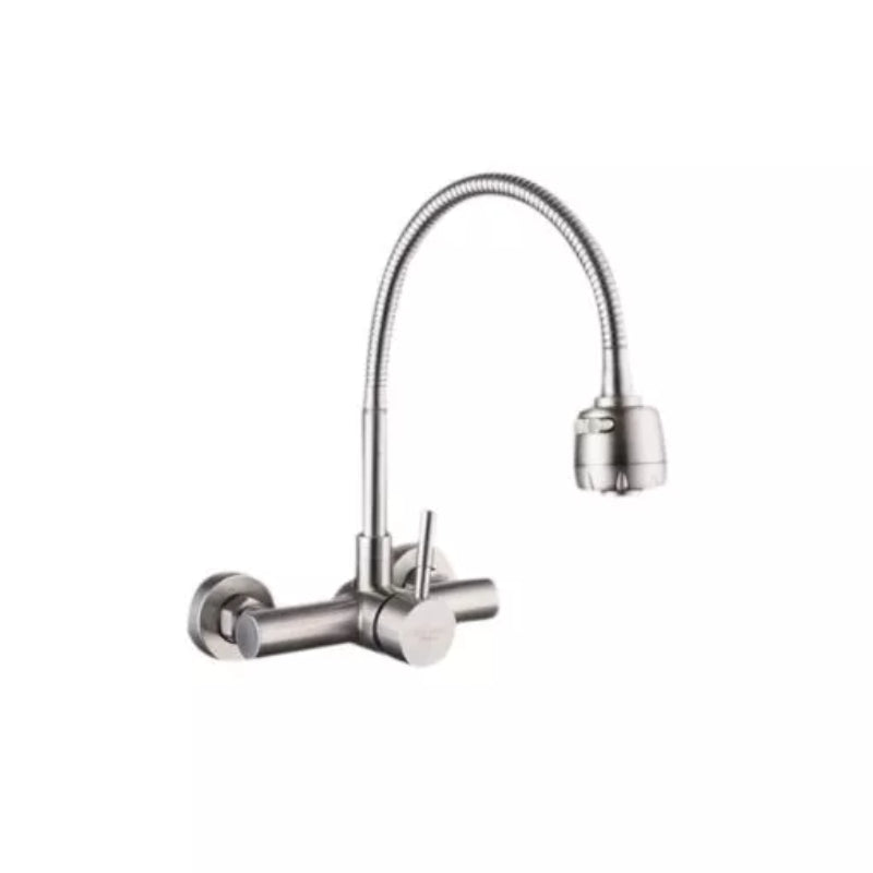 Kitchen Sink Mixer | 360° Movable Shower Neck | Wall Mounted | Pure SUS 304