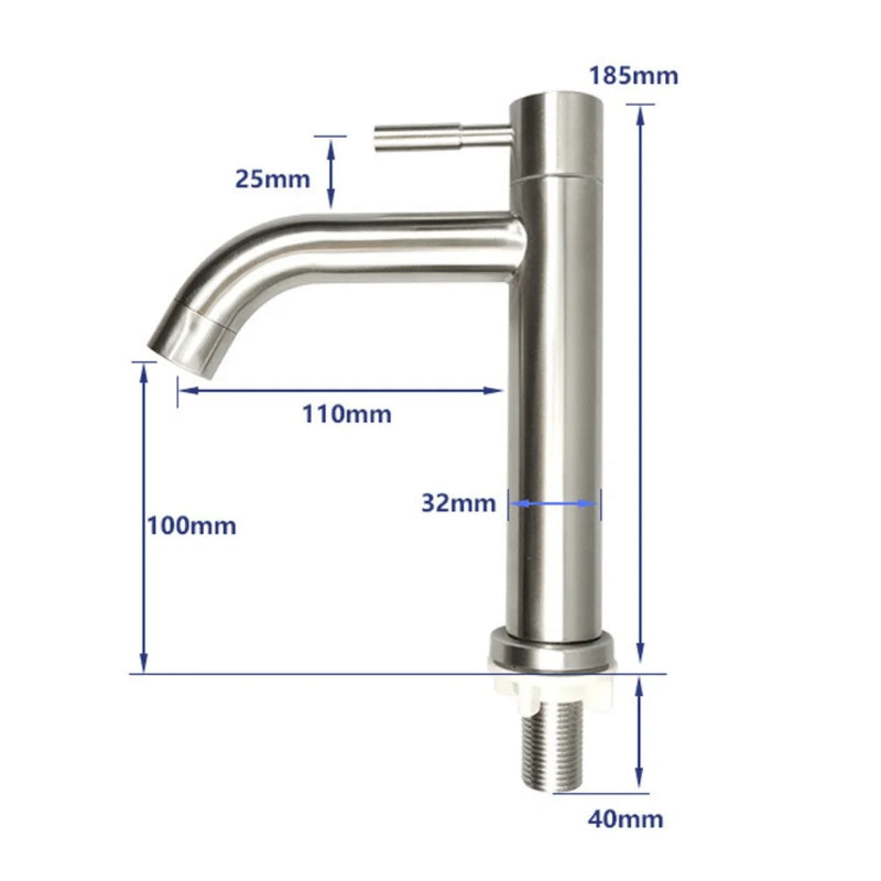 Modern Long Neck Single Line Faucet with a high-arch curved spout and single top-lever handle