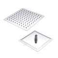 Overhead stainless steel rain shower head with multiple spray nozzles