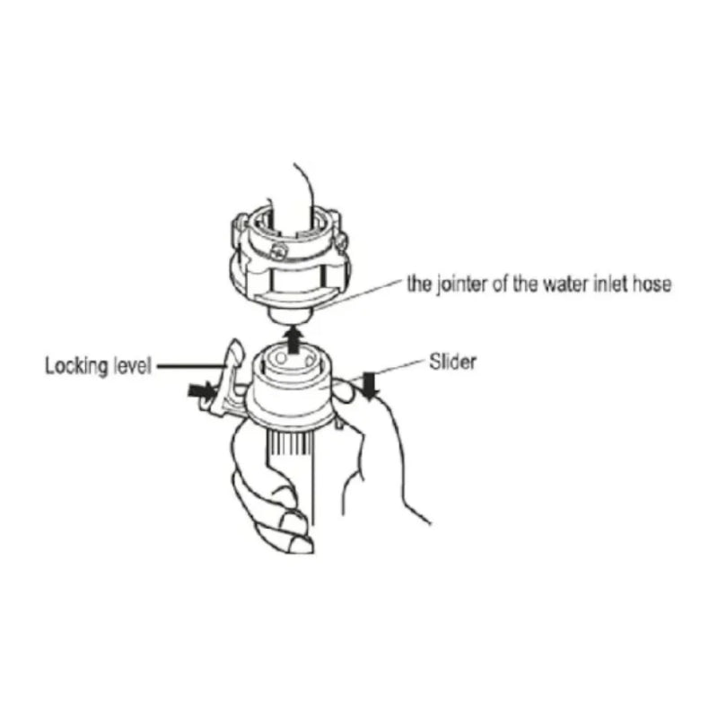 flexible washing machine inlet water hose with blue connector fittings