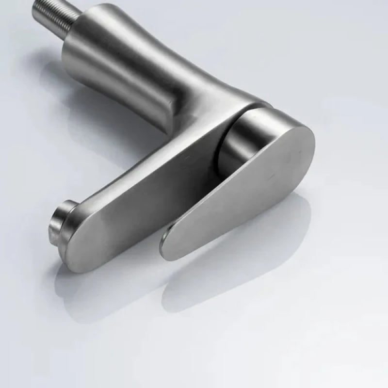 modern single handle stainless steel bathroom basin faucet