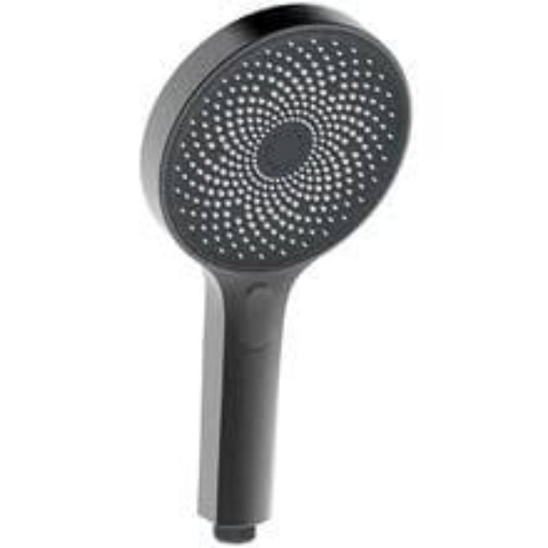 black hand shower set with 1.5 meter metal flexible hose and adjustable wall holder