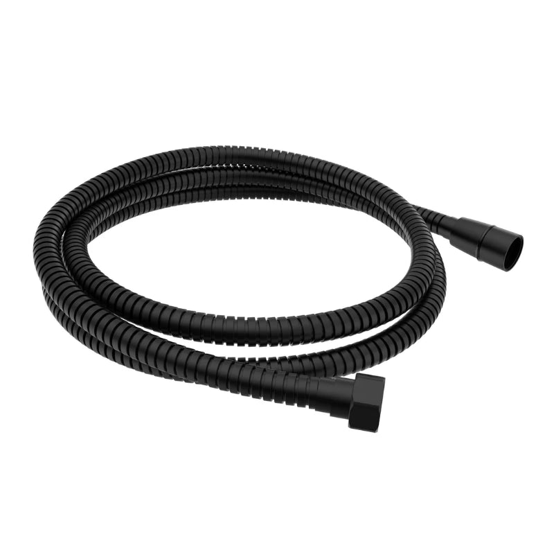 black hand shower set with 1.5 meter metal flexible hose and adjustable wall holder