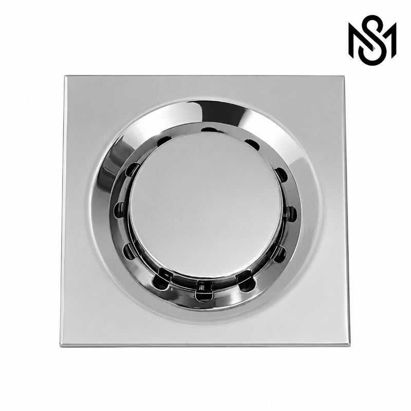 stainless steel bathroom floor drain with perforated removable cover