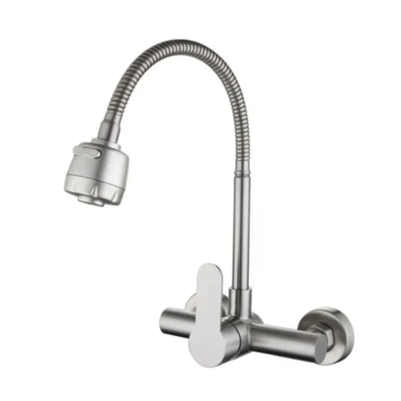 Kitchen Sink Mixer | 360° Movable Shower Neck | Wall Mounted | Pure SUS 304