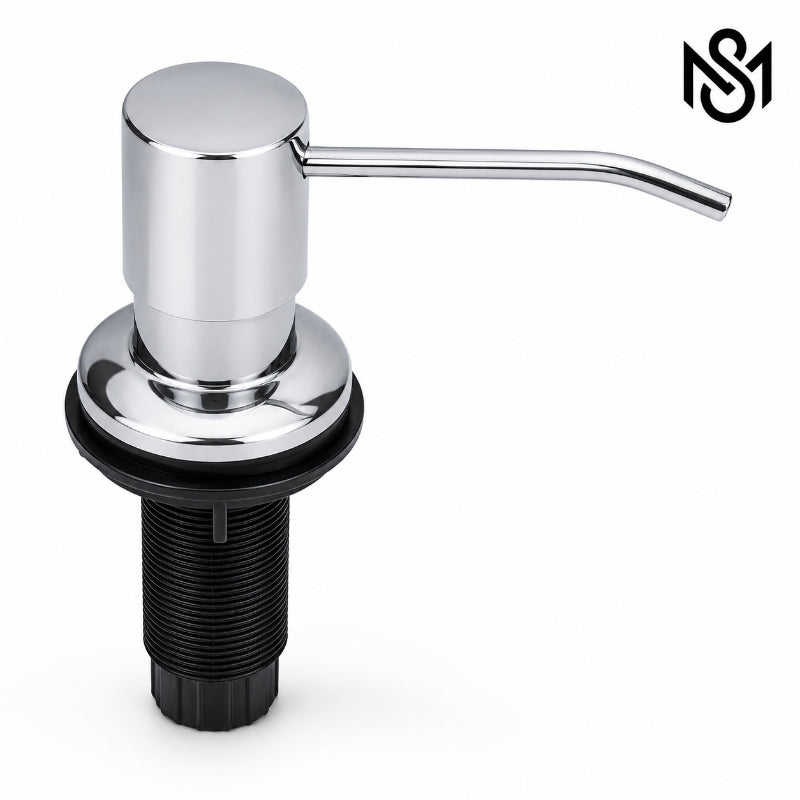 Polished  countertop liquid soap dispenser pump with long spout for bathroom and kitchen sink