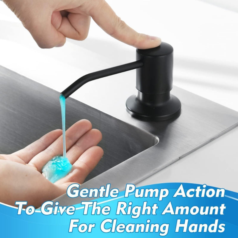 Polished  countertop liquid soap dispenser pump with long spout for bathroom and kitchen sink